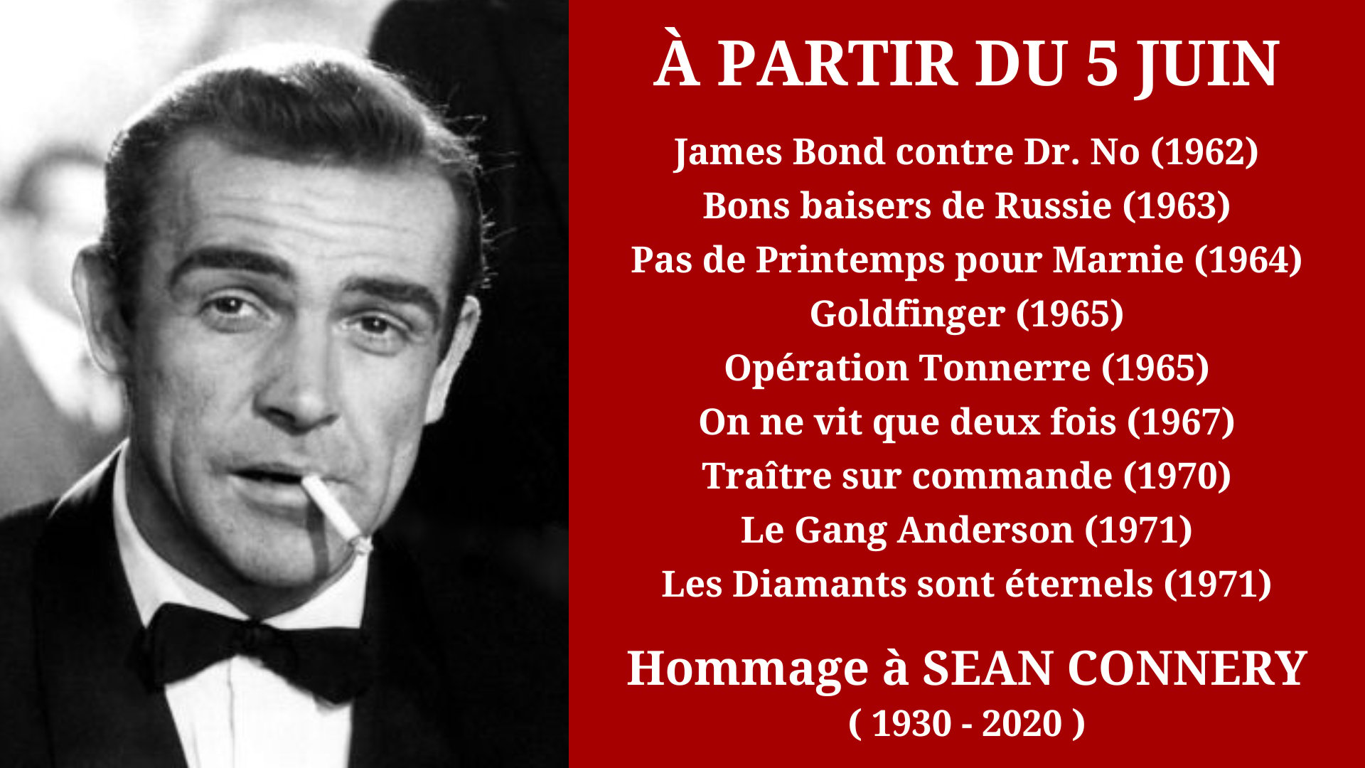 Cinéma Mac Mahon - Rétrospective Sean Connery 1
