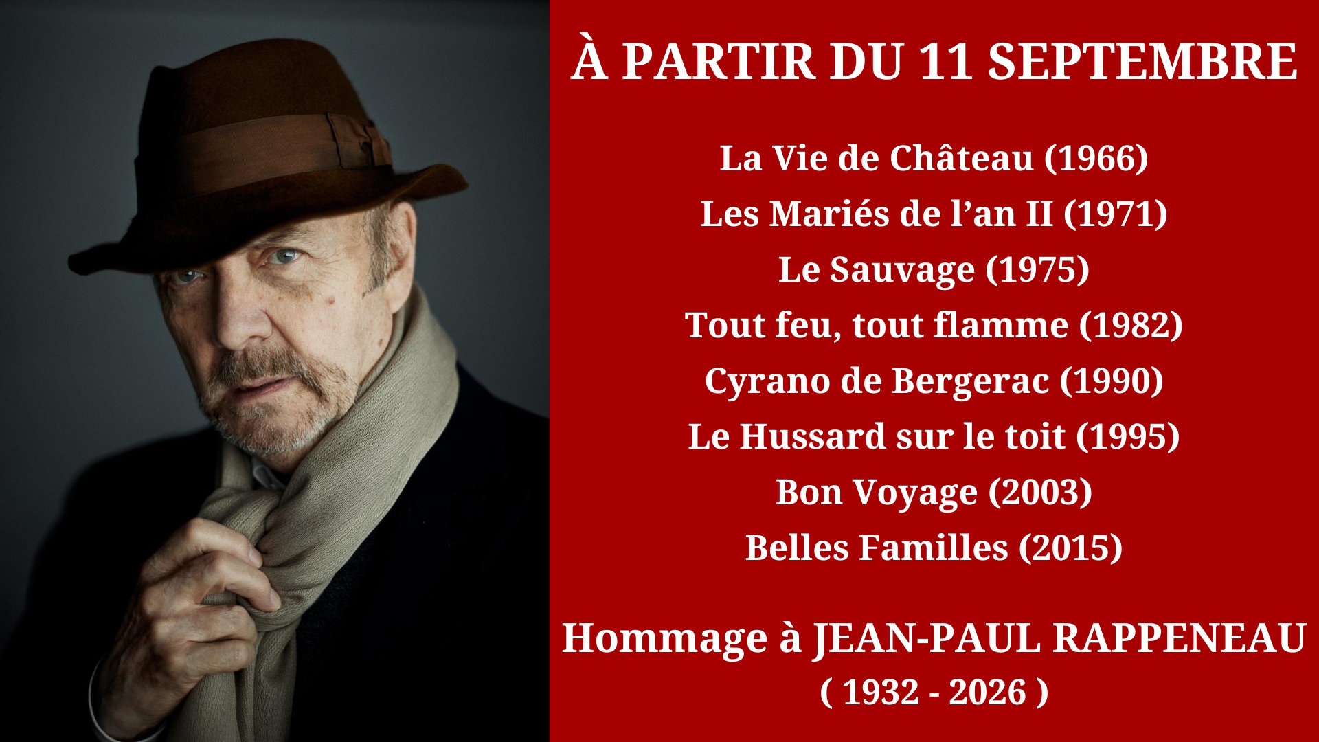 Cinéma Mac Mahon - Hommage à Jean-Paul Rappeneau