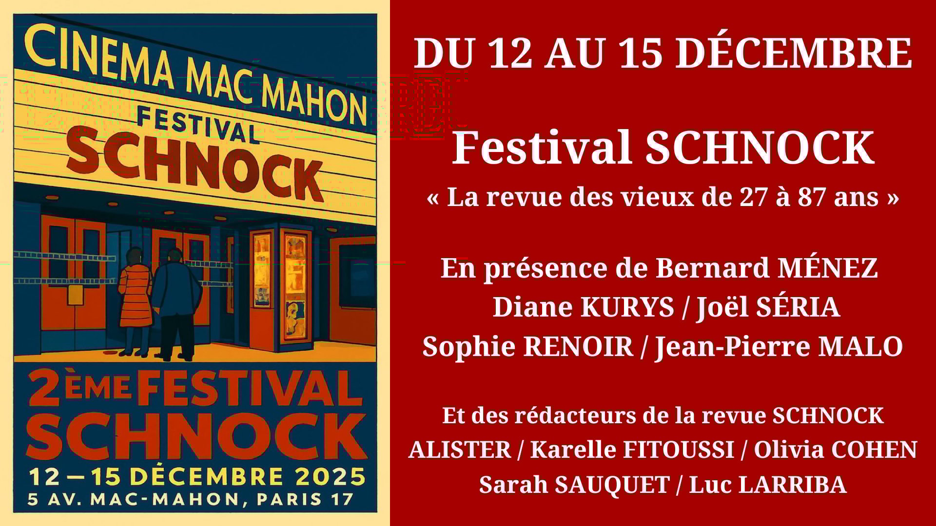 Cinéma Mac Mahon - Festival SCHNOCK 2025