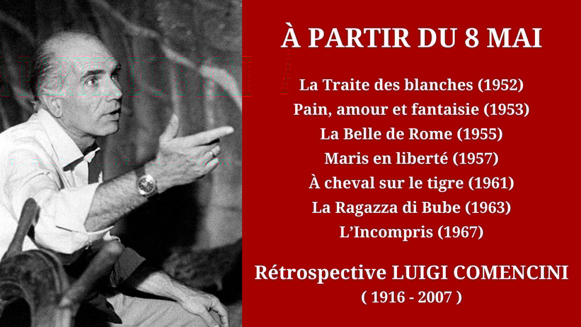 Cinéma Mac Mahon - Rétrospective Luigi Comencini 1