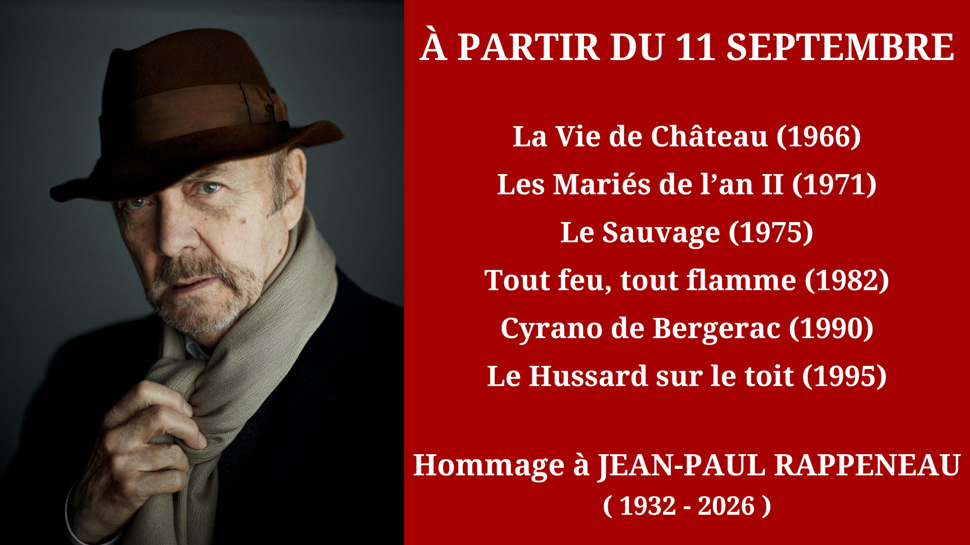 Cinéma Mac Mahon - Hommage à Jean-Paul Rappeneau