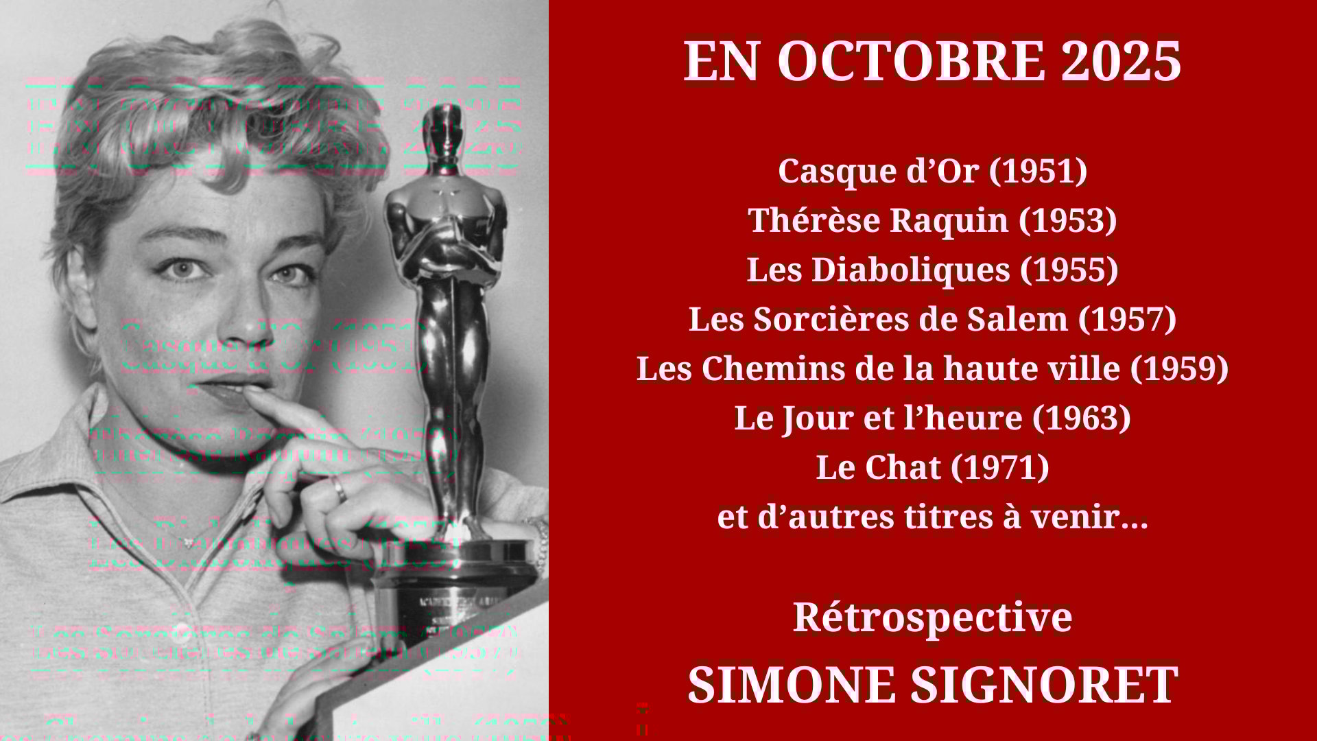 Cinéma Mac Mahon - Rétrospective Simone Signoret