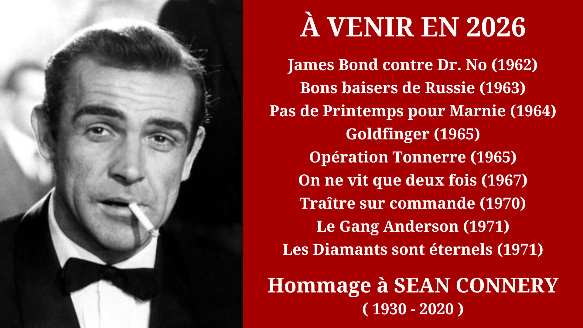 Cinéma Mac Mahon - Rétrospective Sean Connery 1