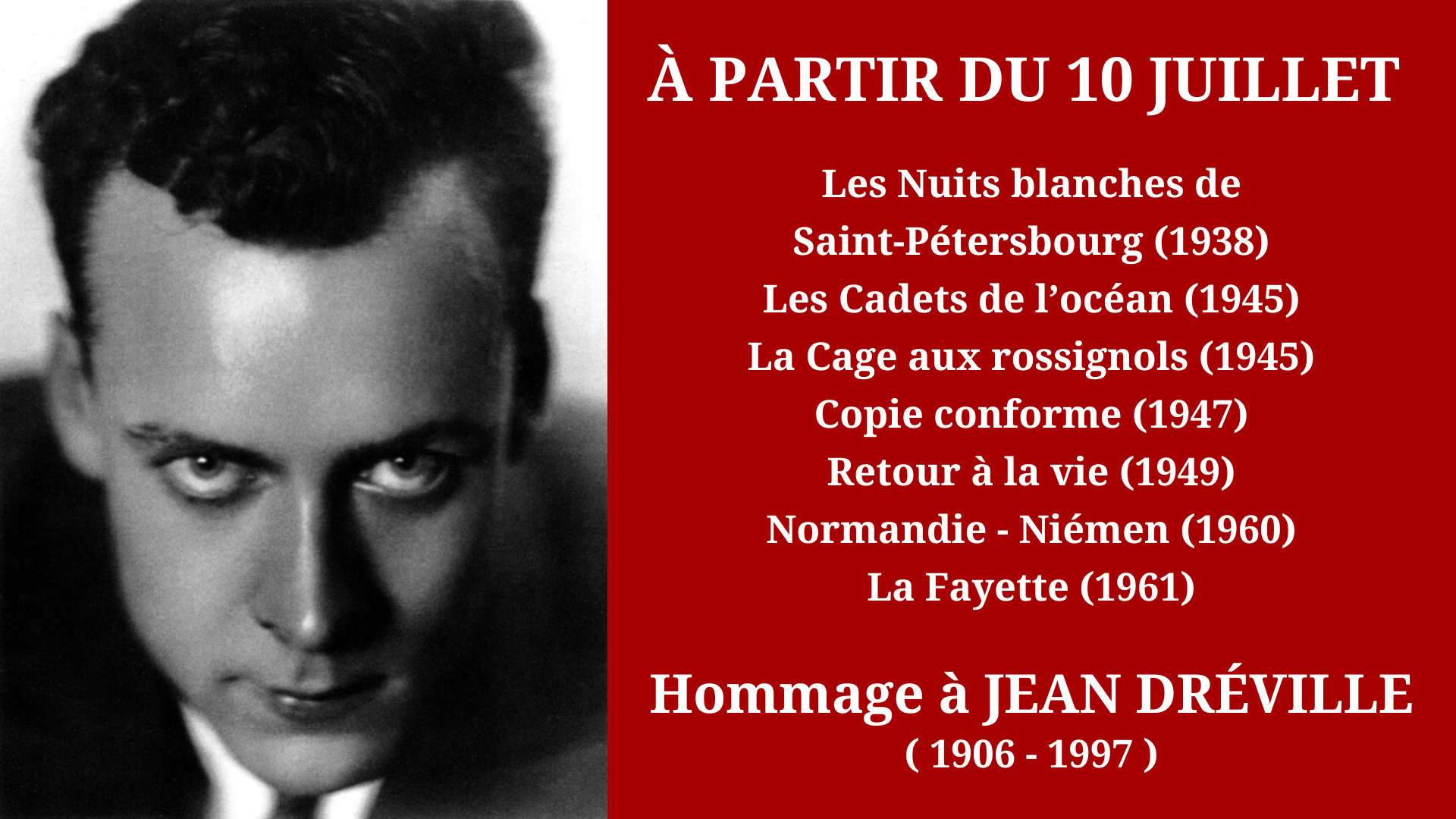 Cinéma Mac Mahon - Hommage à Jean Dréville