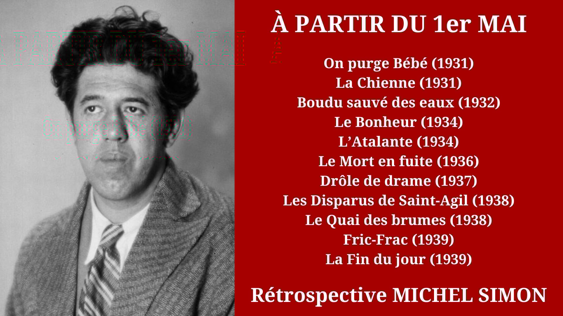Cinéma Mac Mahon - Rétrospective Michel Simon 1