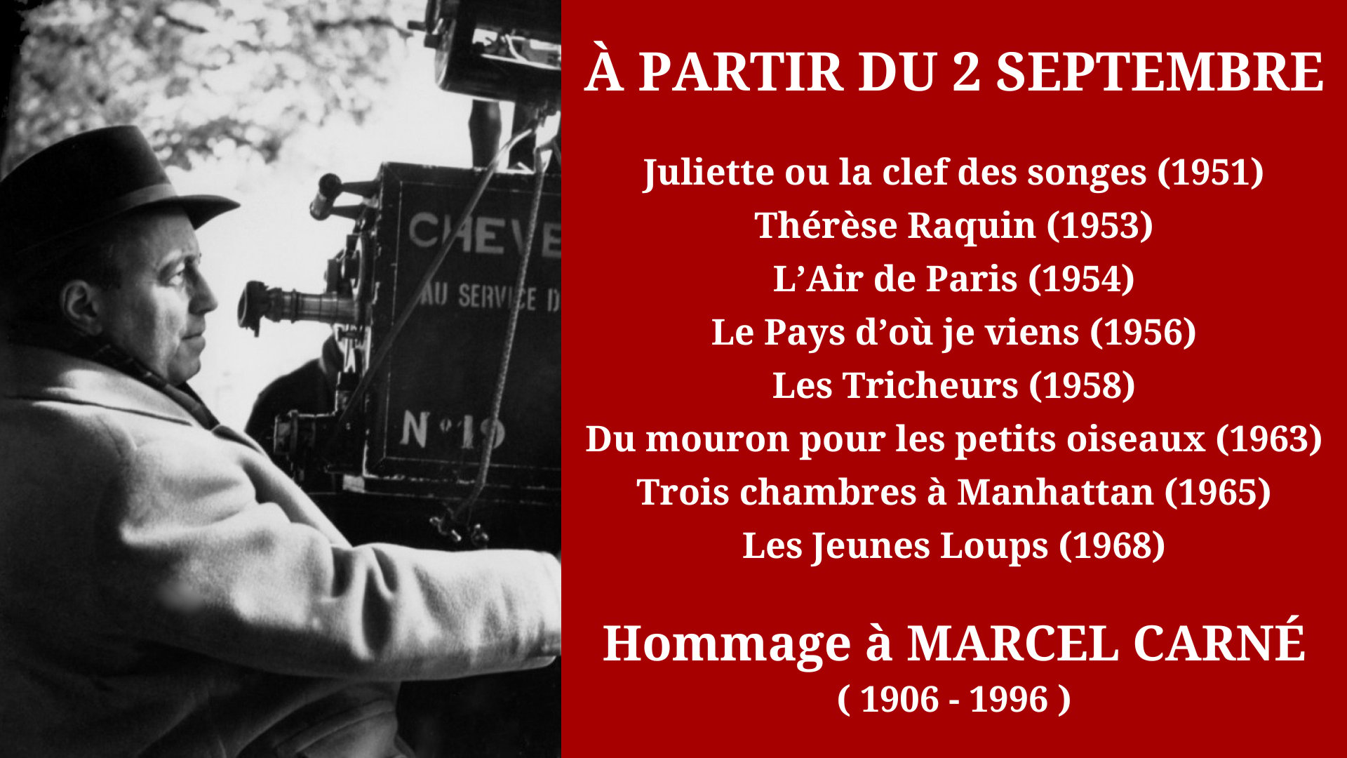 Cinéma Mac Mahon - Hommage à Marcel Carné 2