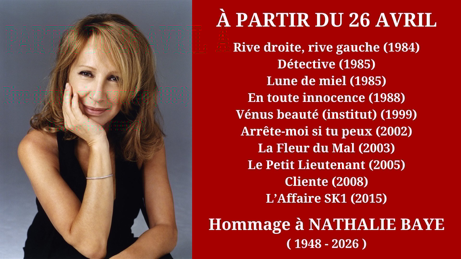 Cinéma Mac Mahon - Hommage à Nathalie Baye 2