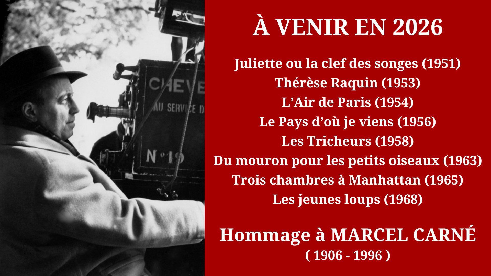 Cinéma Mac Mahon - Hommage à Marcel Carné 2