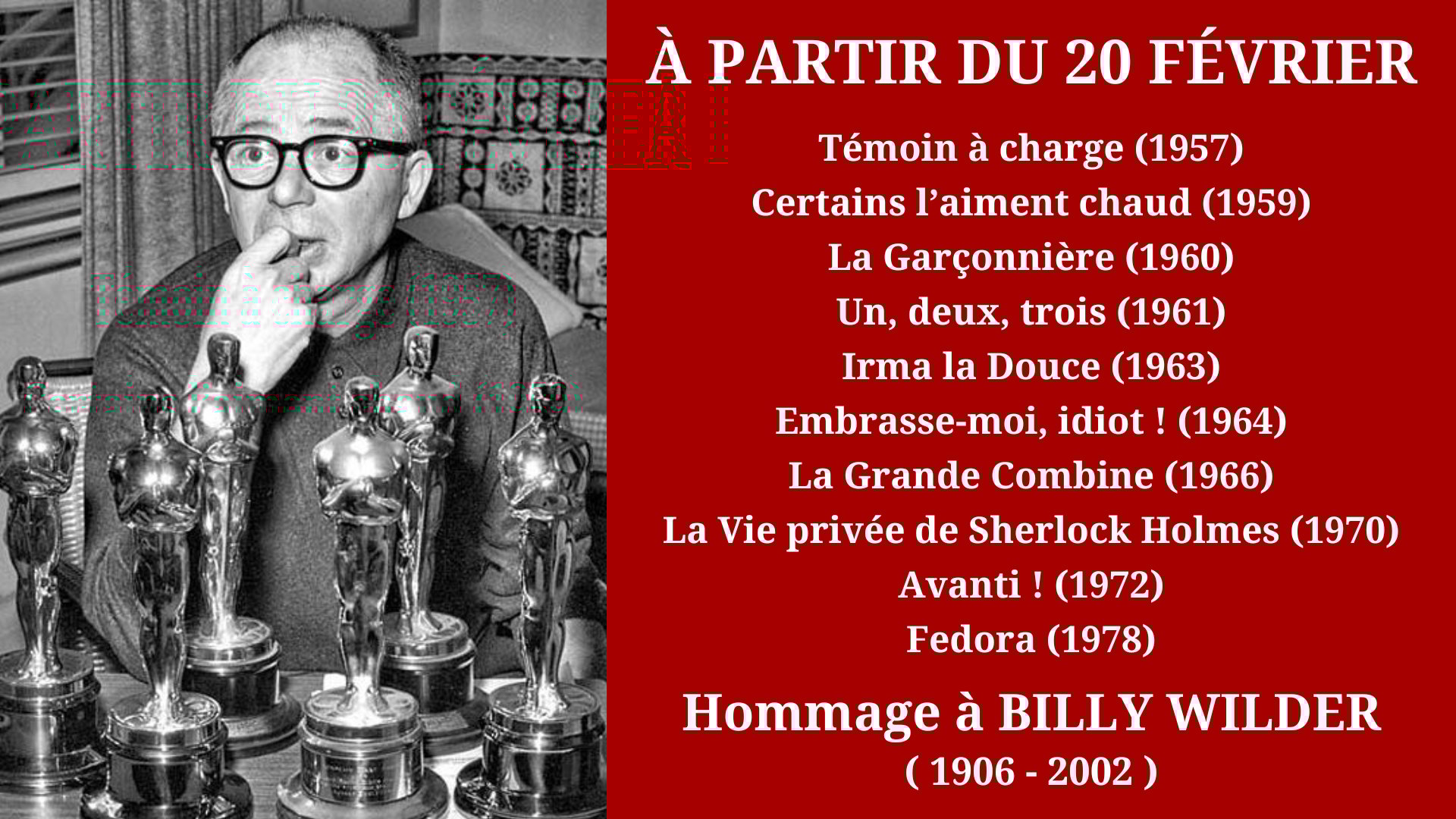 Cinéma Mac Mahon - Billy Wilder 2