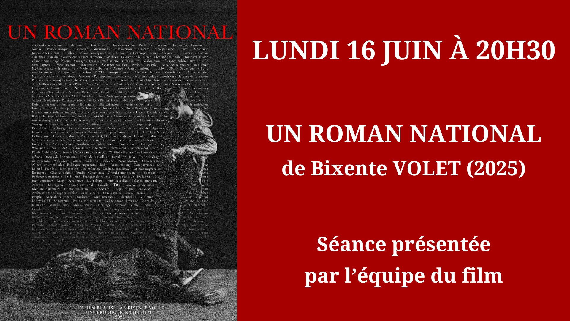 16 Juin - Cinéma Mac Mahon Un roman national - Bixente Volet