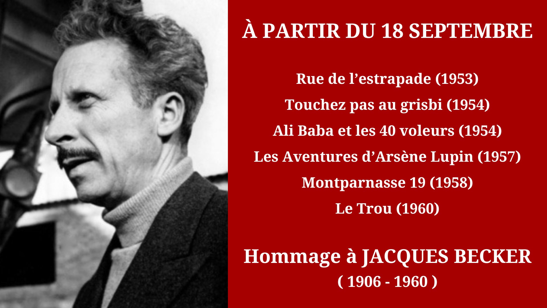 Cinéma Mac Mahon - Hommage à Jacques Becker 2