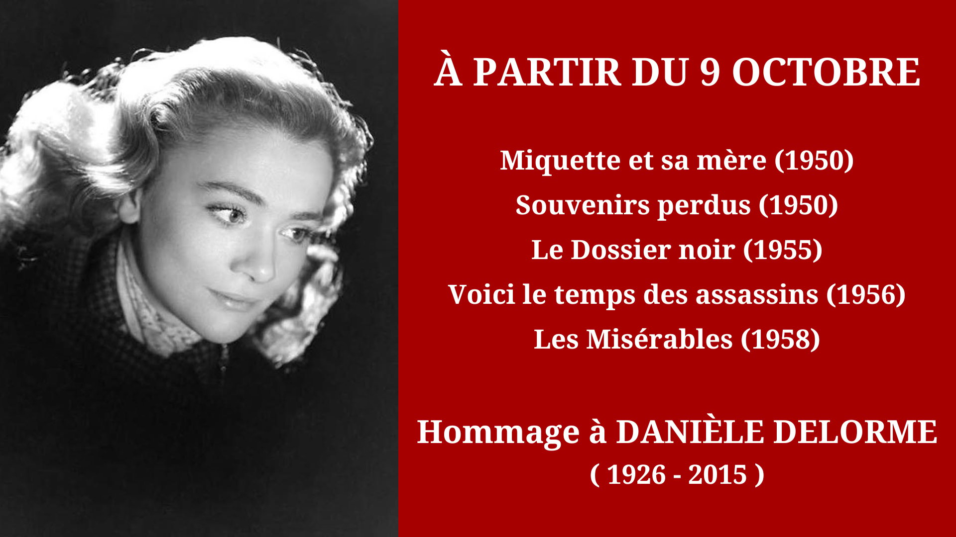 Cinéma Mac Mahon - Hommage à Danièle Delorme 1