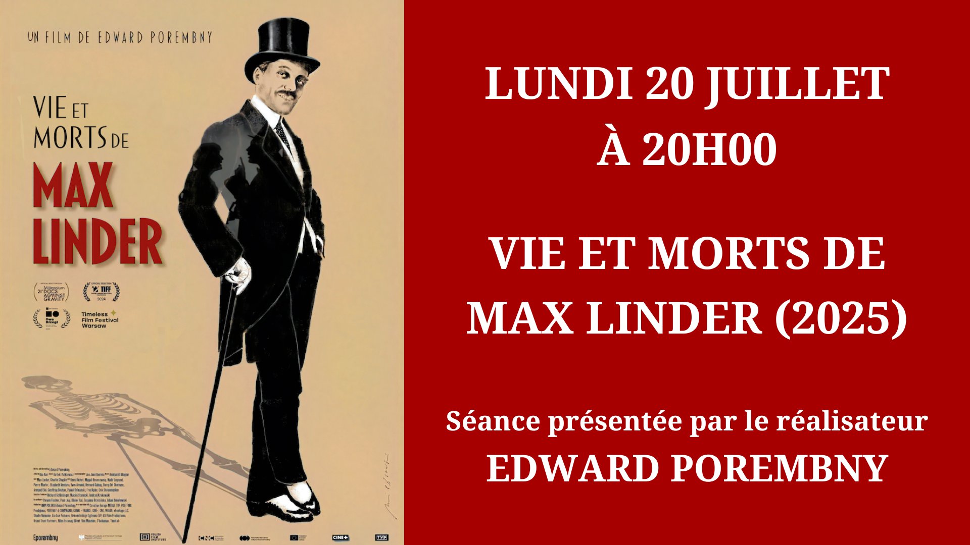 Cinéma Mac Mahon - Vie et morts de Max Linder