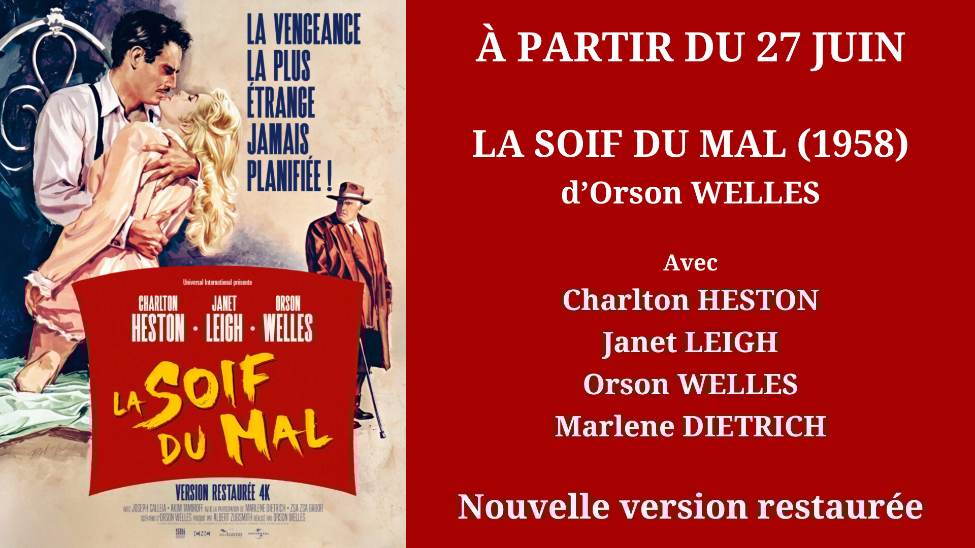 Cinéma Mac Mahon - ACACIAS - Orson WELLES - La Soif du Mal