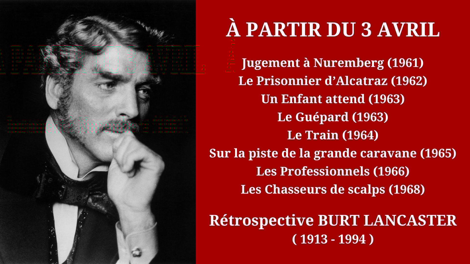 Cinéma Mac Mahon - Rétrospective Burt Lancaster 3