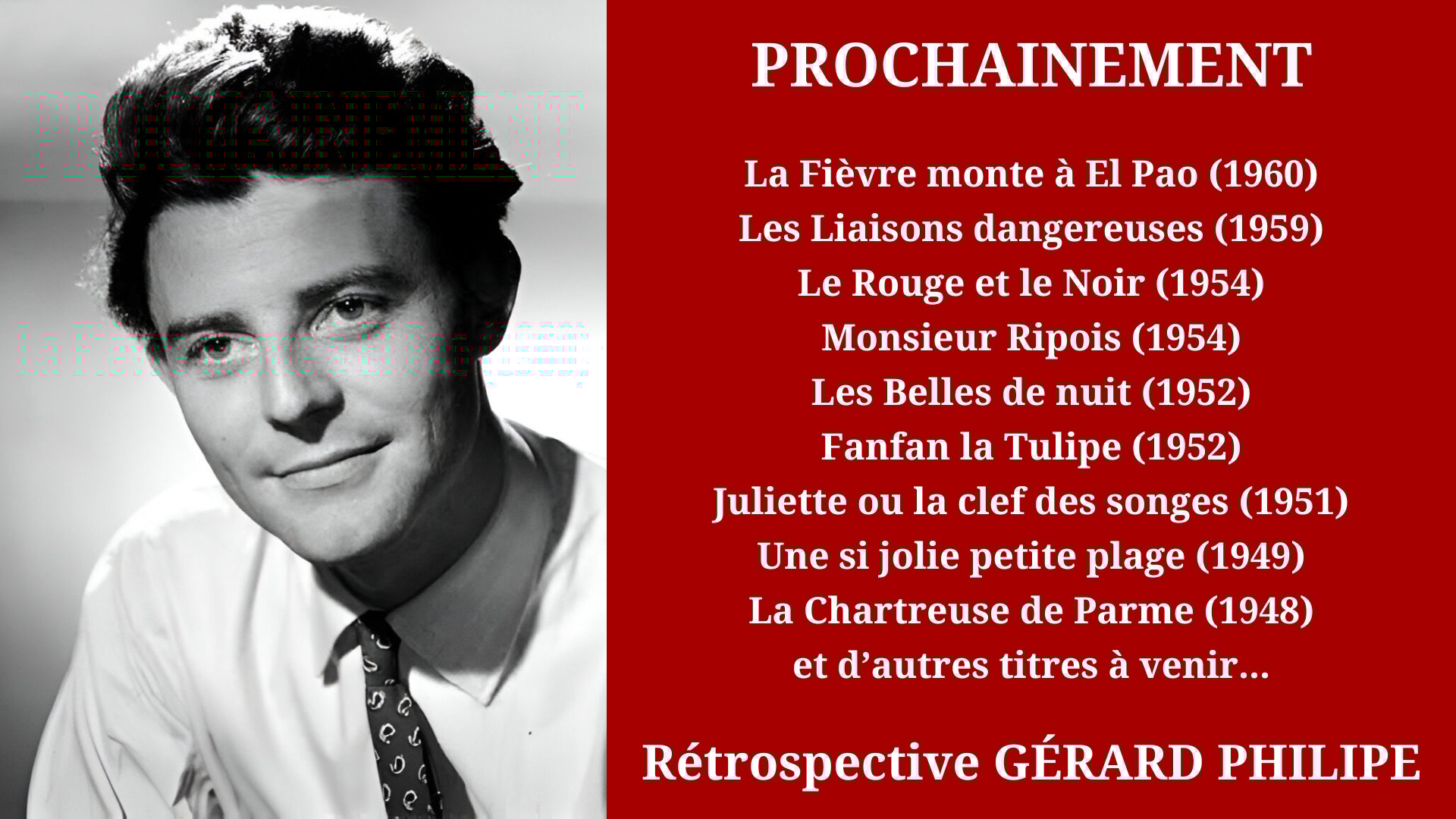 Cinéma Mac Mahon - Rétrospective Gérard Philipe