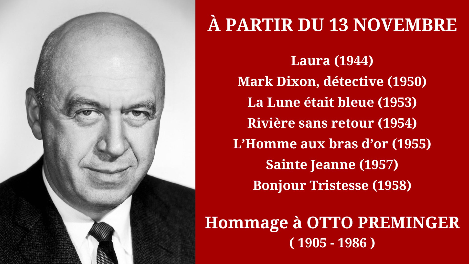 Cinéma Mac Mahon - Hommage à Otto Preminger 1
