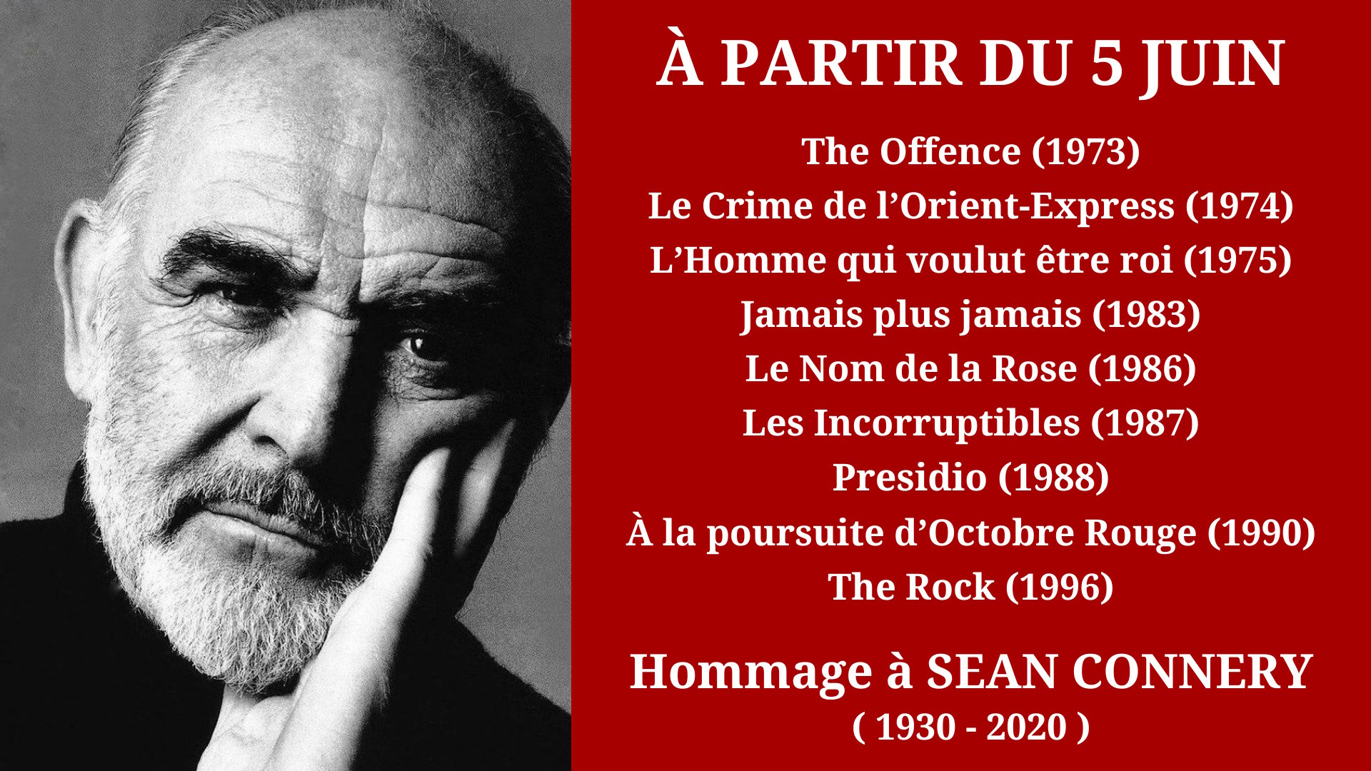 Cinéma Mac Mahon - Rétrospective Sean Connery 2