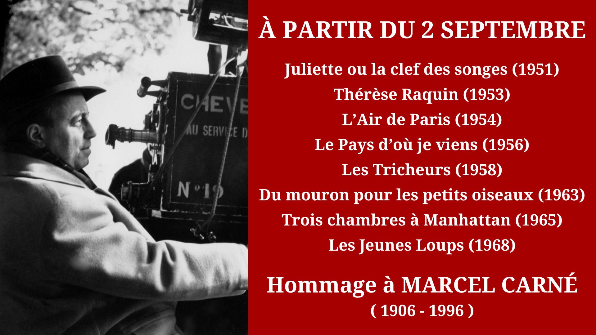 Cinéma Mac Mahon - Hommage à Marcel Carné 2