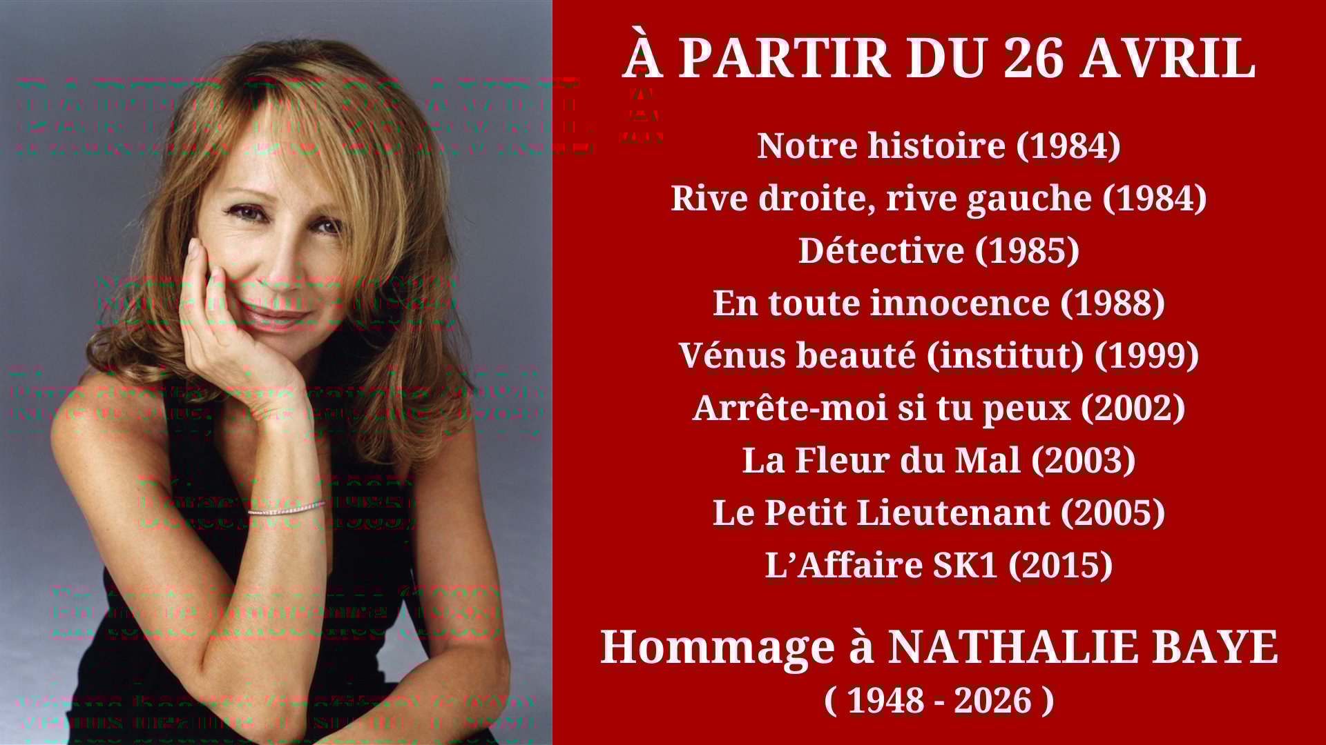 Cinéma Mac Mahon - Hommage à Nathalie Baye 2