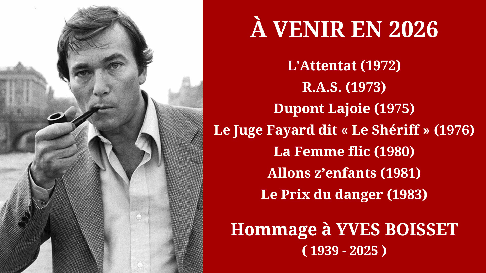 Cinéma Mac Mahon - Hommage à Yves Boisset