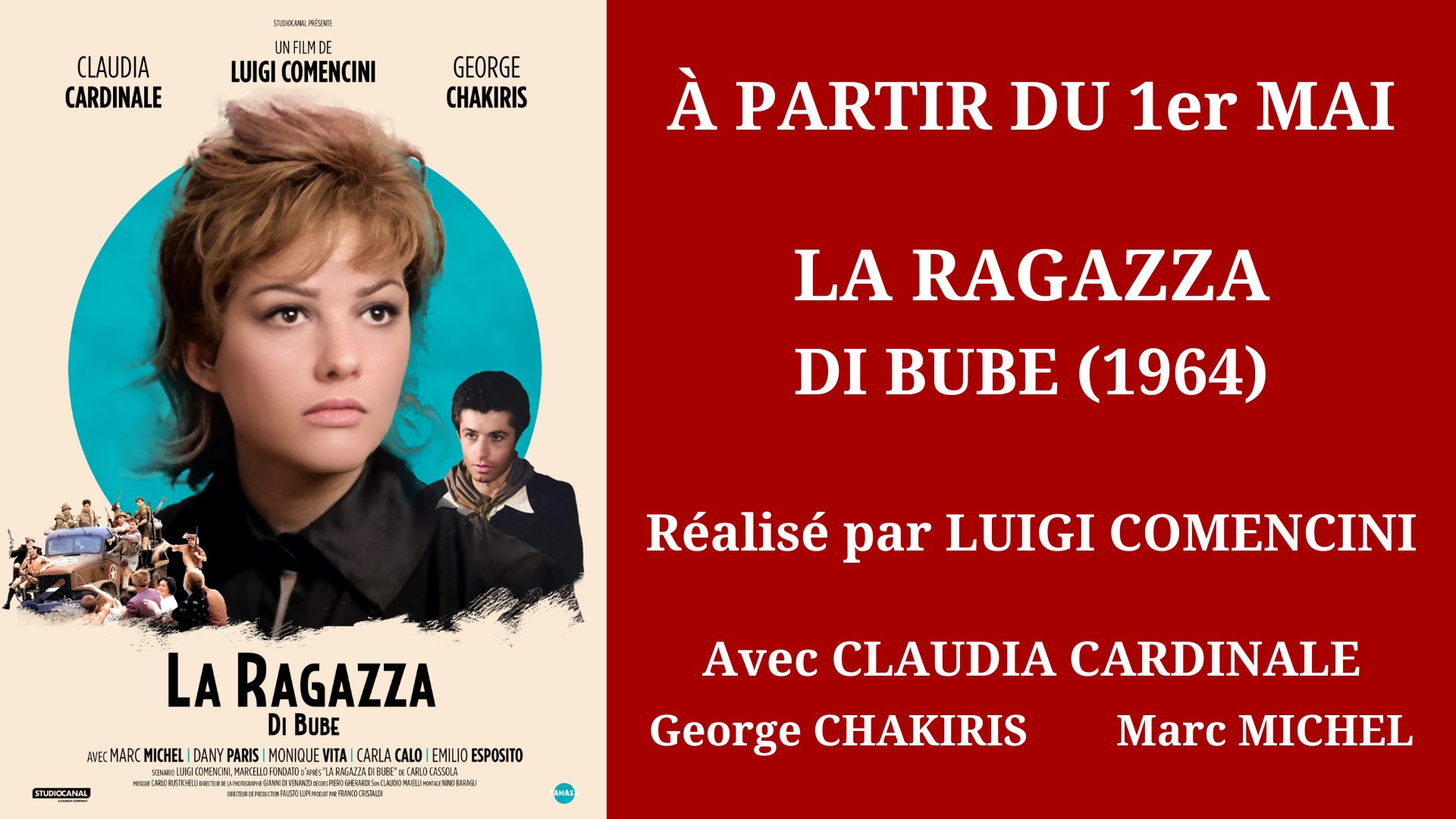 Cinéma Mac Mahon - La Ragazza di Bube - Luigi Comencini - Claudia Cardinale