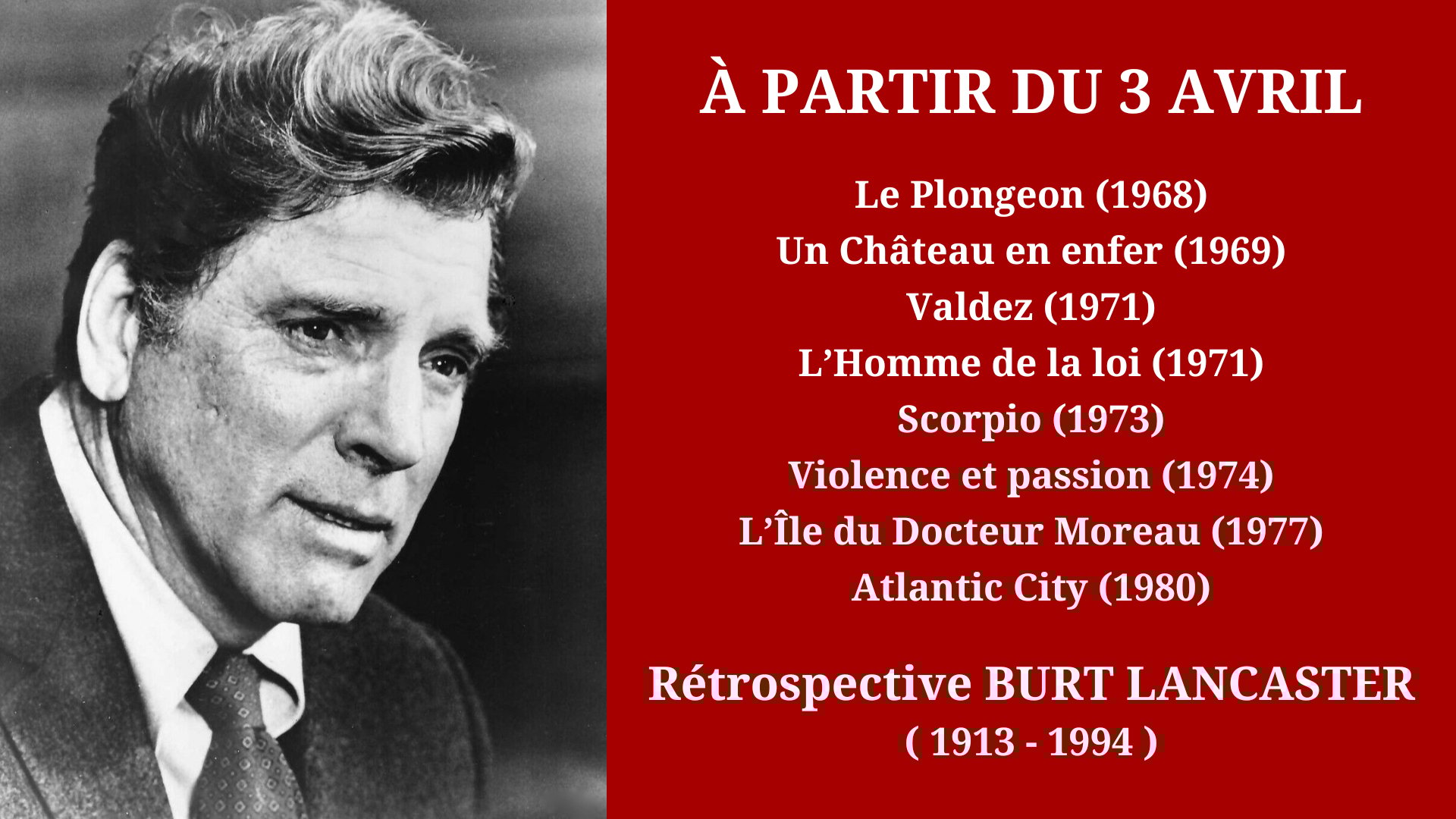 Cinéma Mac Mahon - Rétrospective Burt Lancaster 4