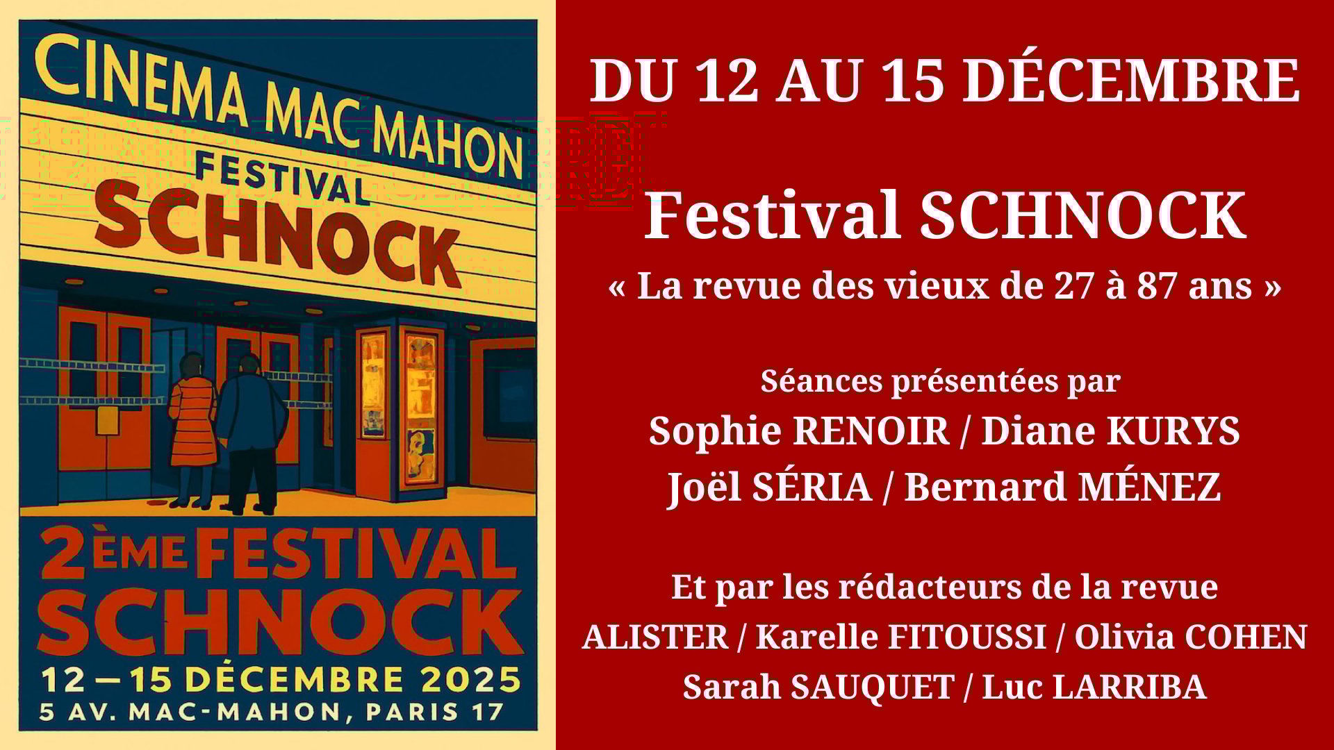 Cinéma Mac Mahon - Festival SCHNOCK 2025