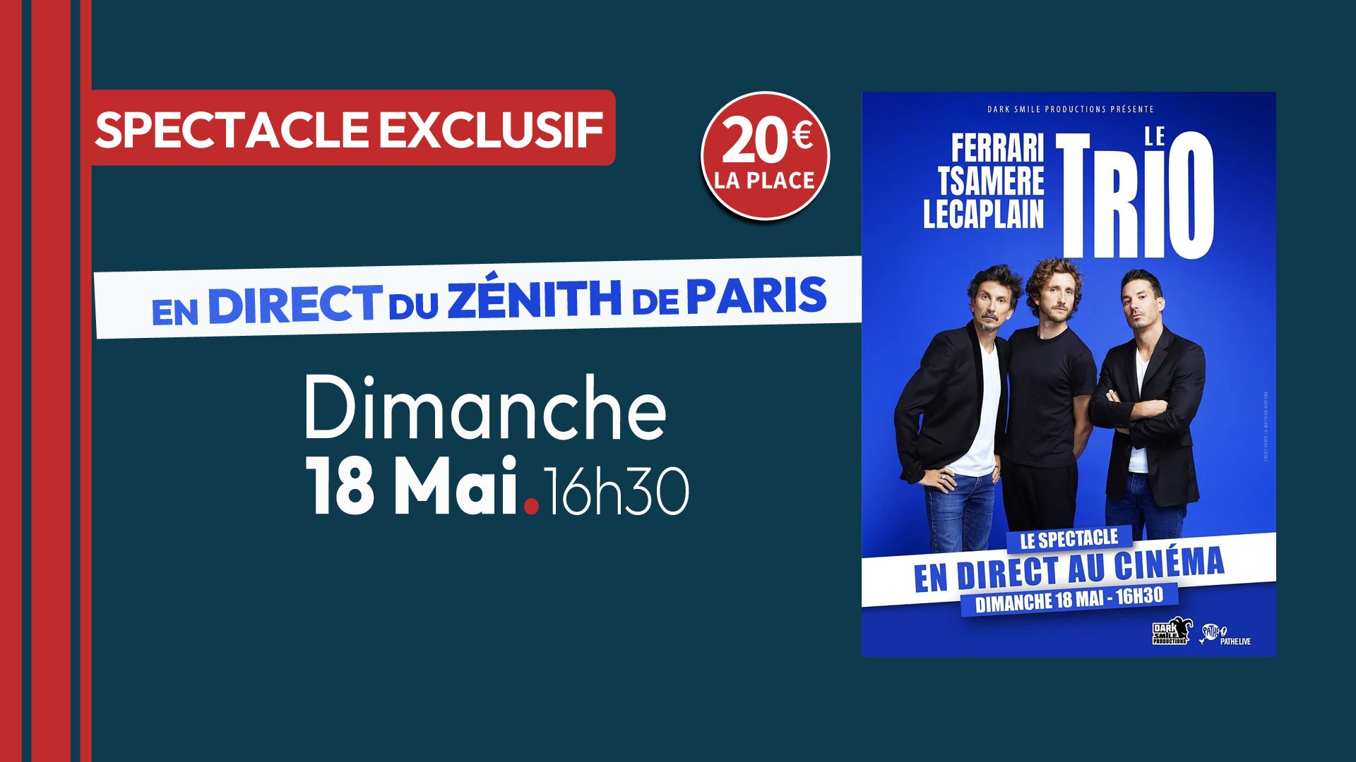 Ferrari, Tsamere, Lecaplain - Le trio en direct au cinéma