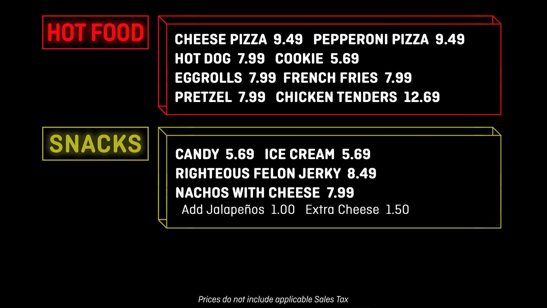 Concession Items