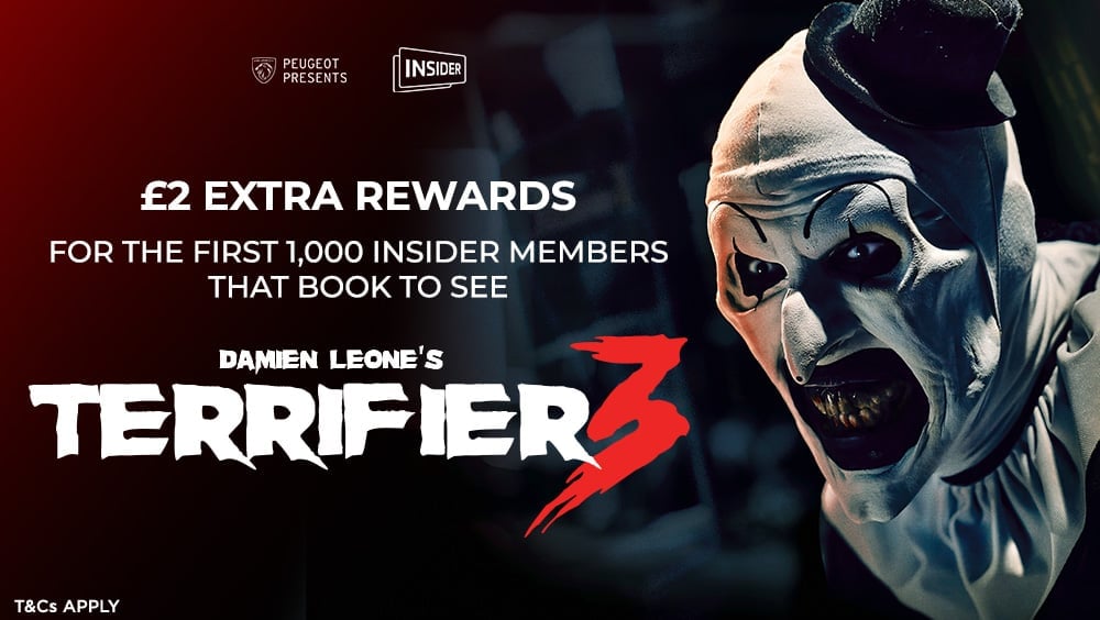 Earn an extra £2 Insider rewards with Terrifier 3