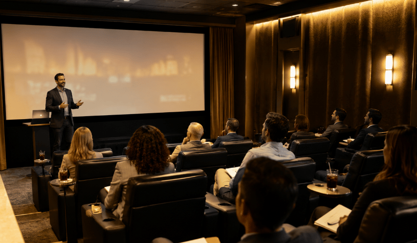 Corporate event at the cinema