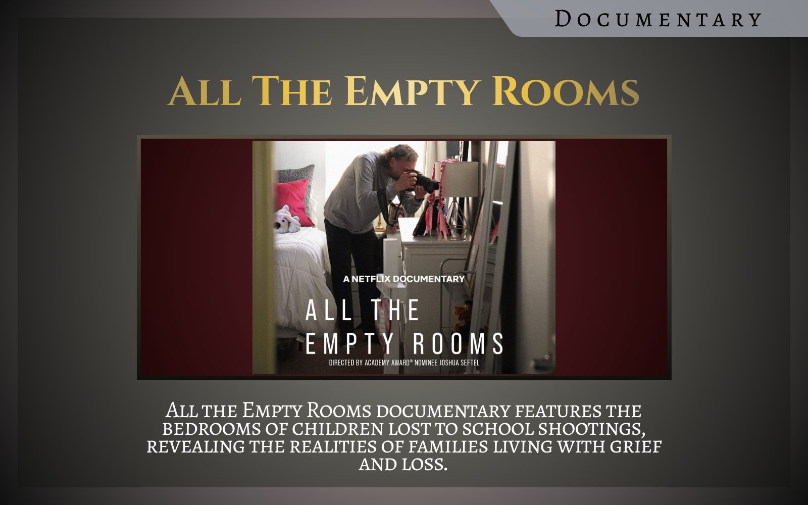 Documentary All The Empty Rooms