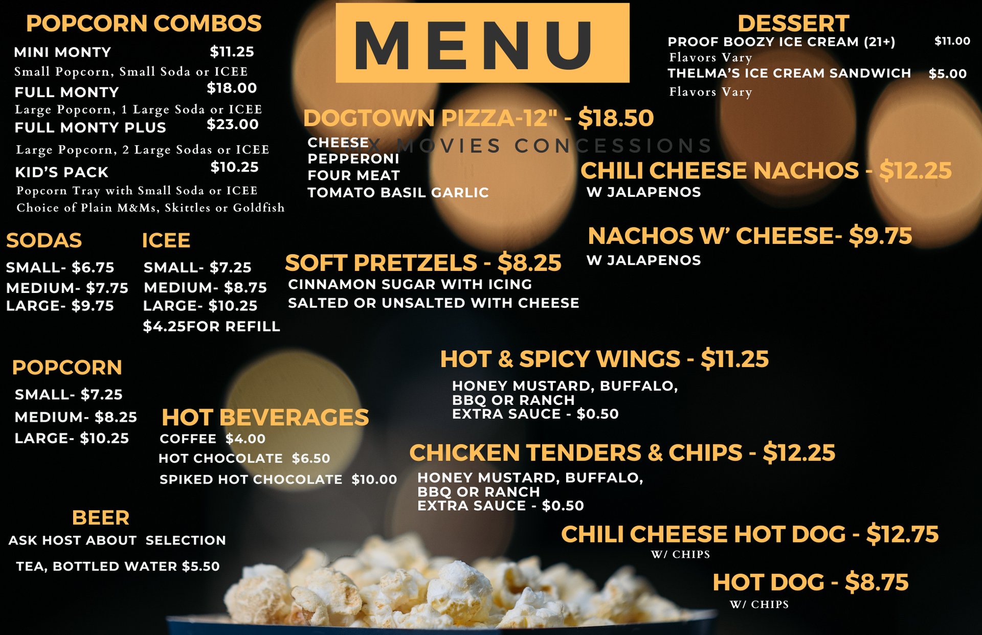 Kitchen Menu