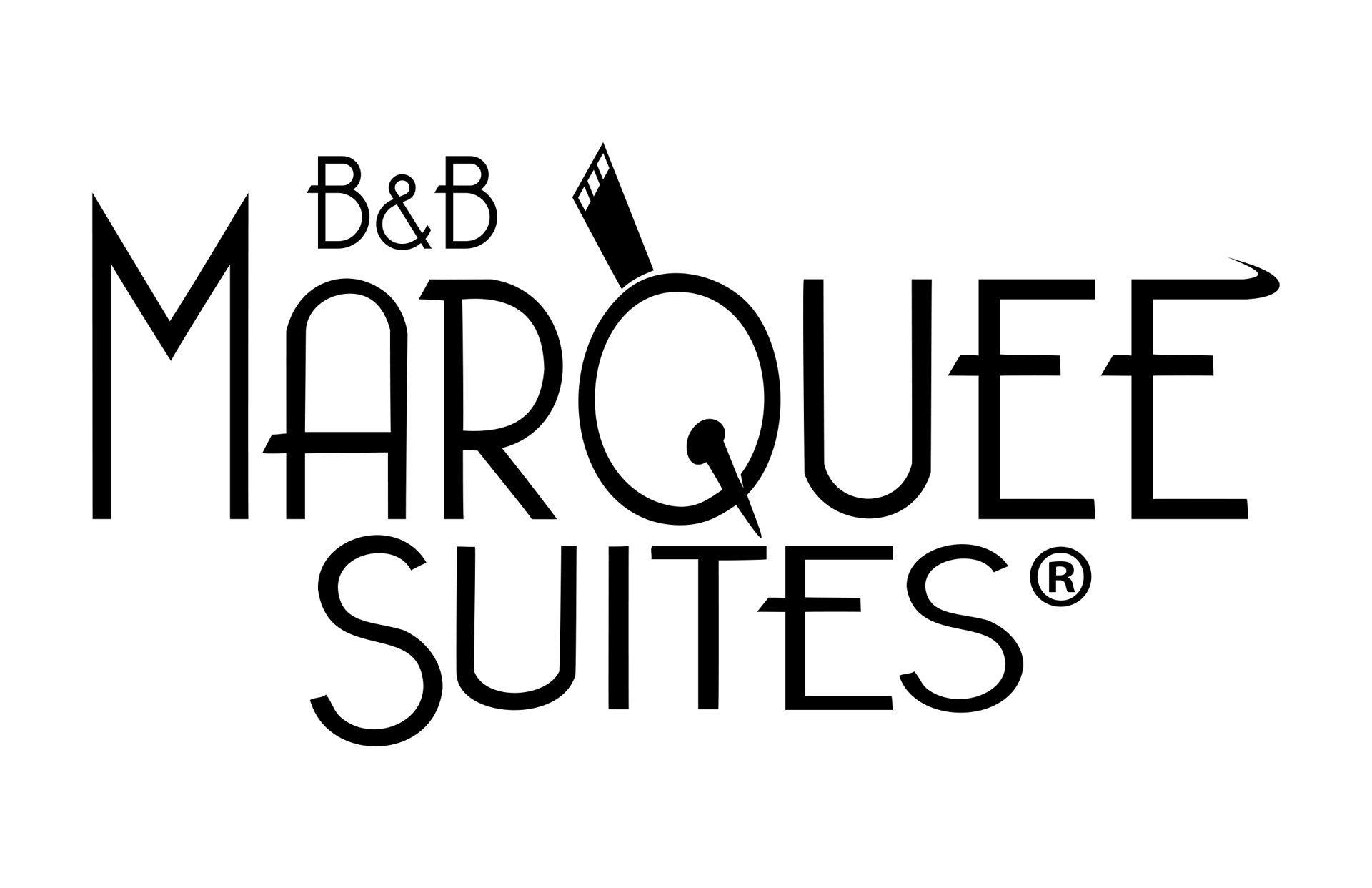 black text reads B&B Marquee Suites