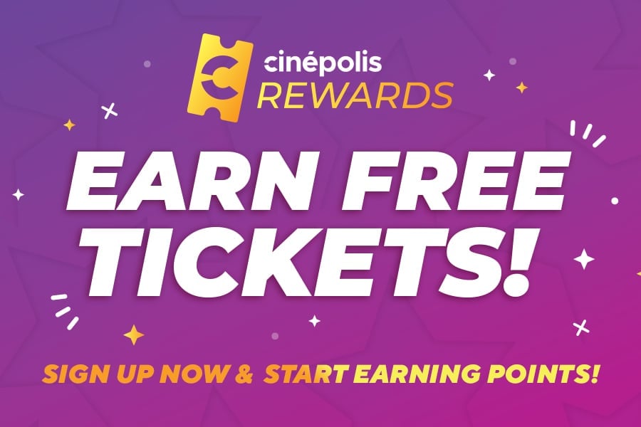 Start earning points to get free movie tickets at Cinepolis