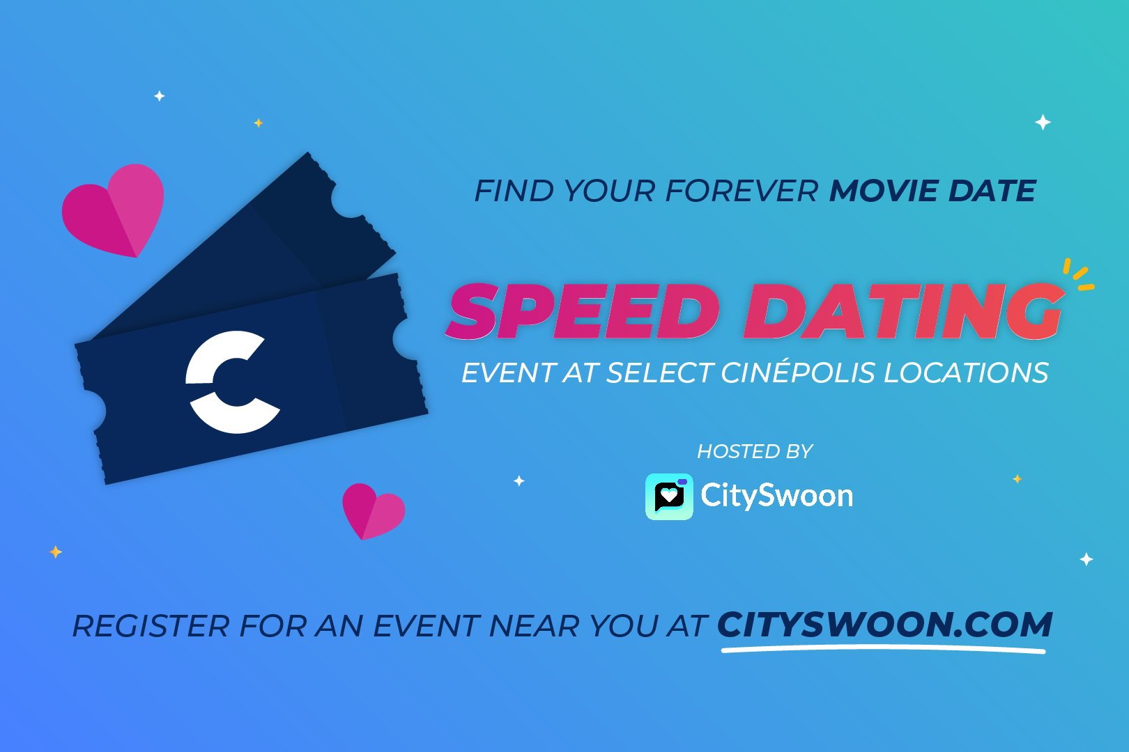 Speed Dating at Cinepolis Del Mar Highlands Town Center