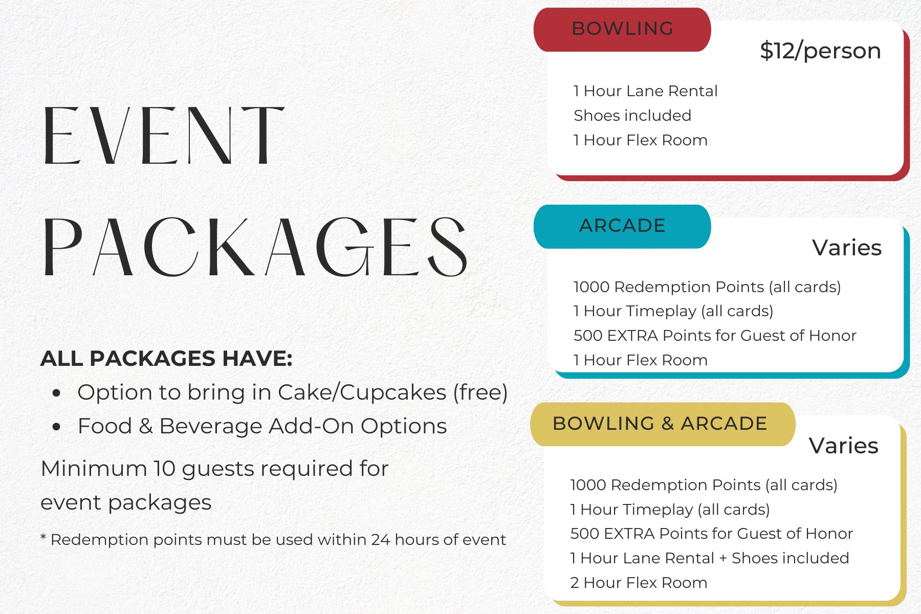 Event packages