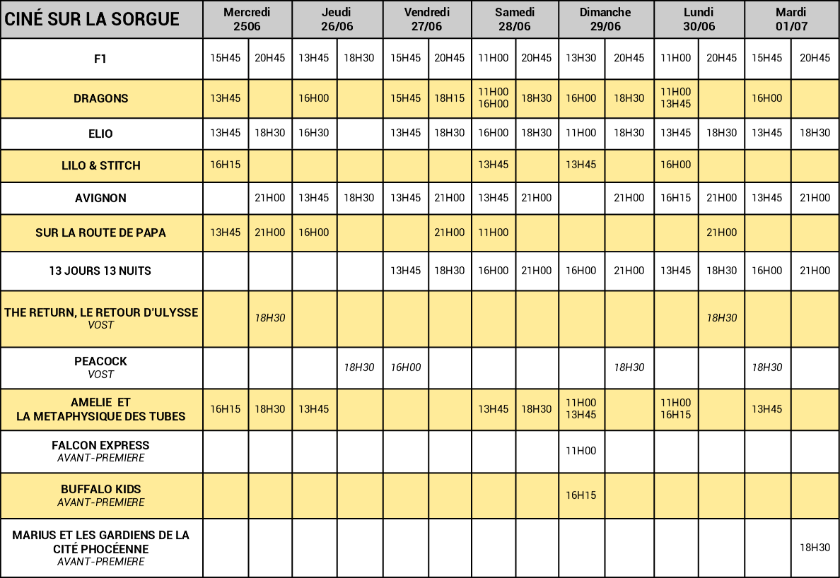 Programme +1