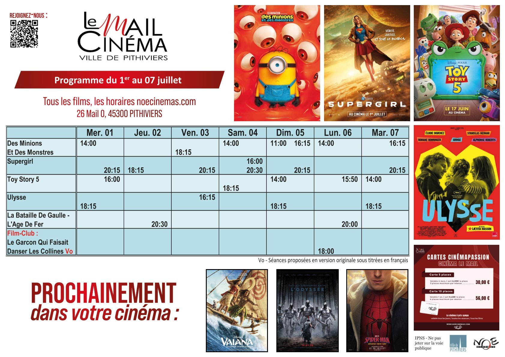 Programmation de la semaine