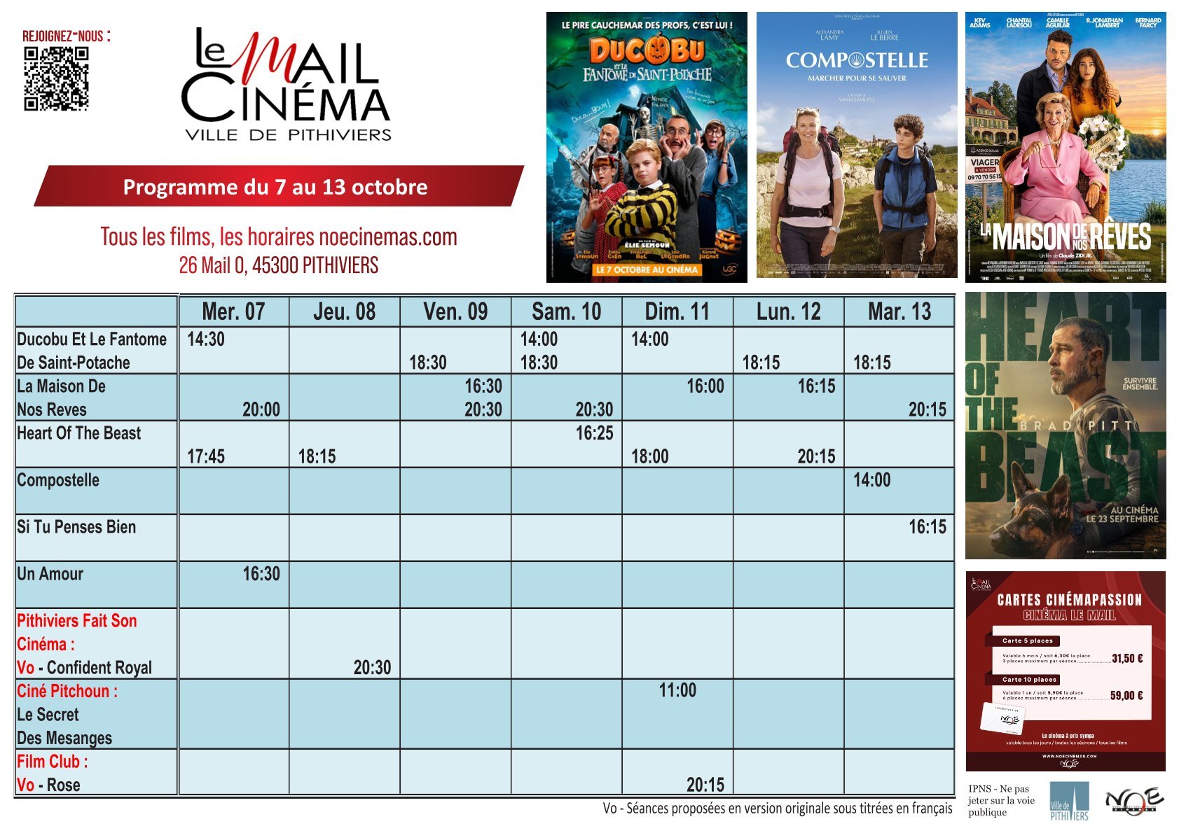 Programmation de la semaine