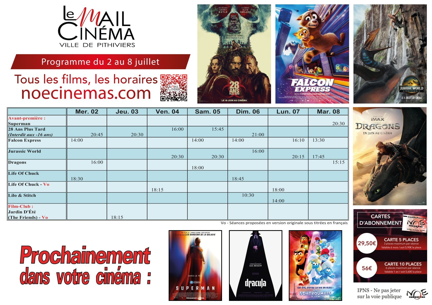 Programmation de la semaine