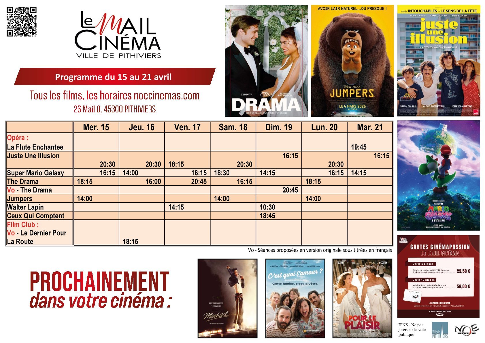 Programmation de la semaine
