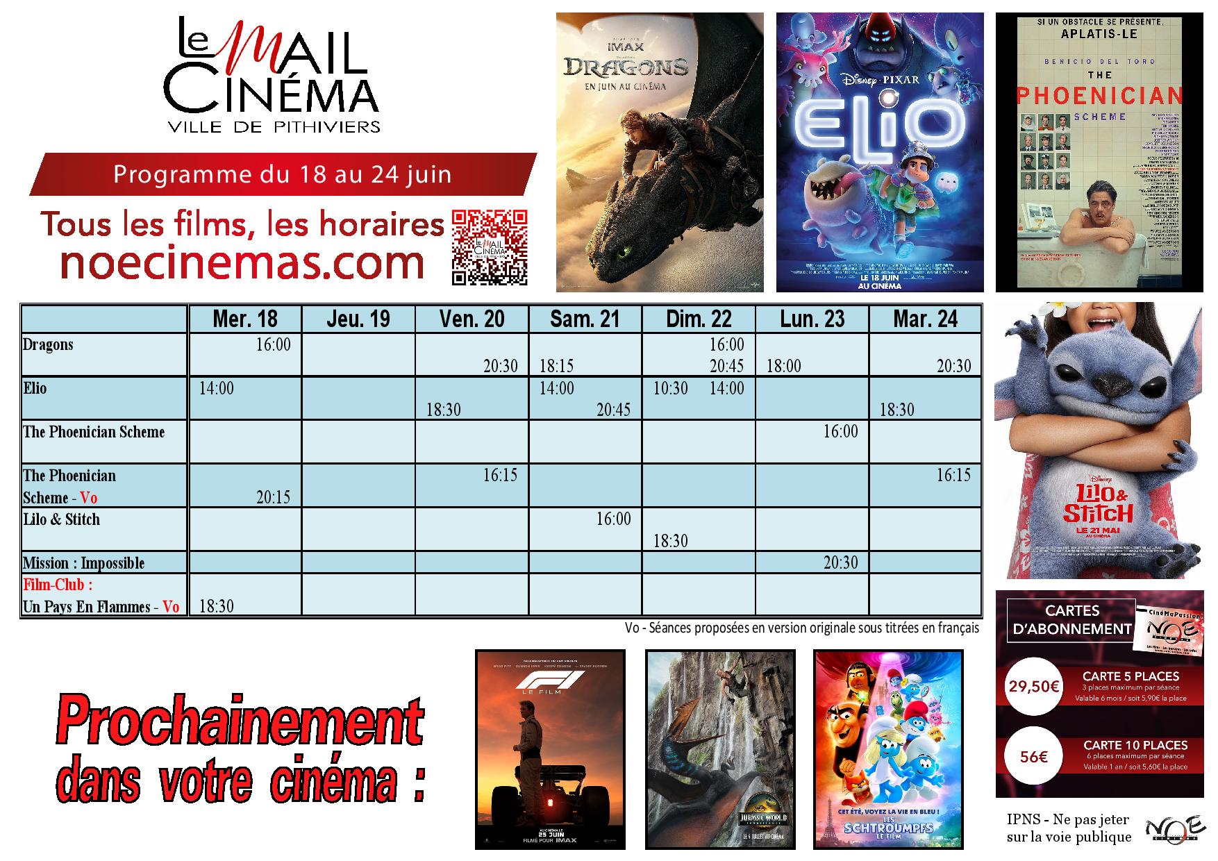 Programmation de la semaine