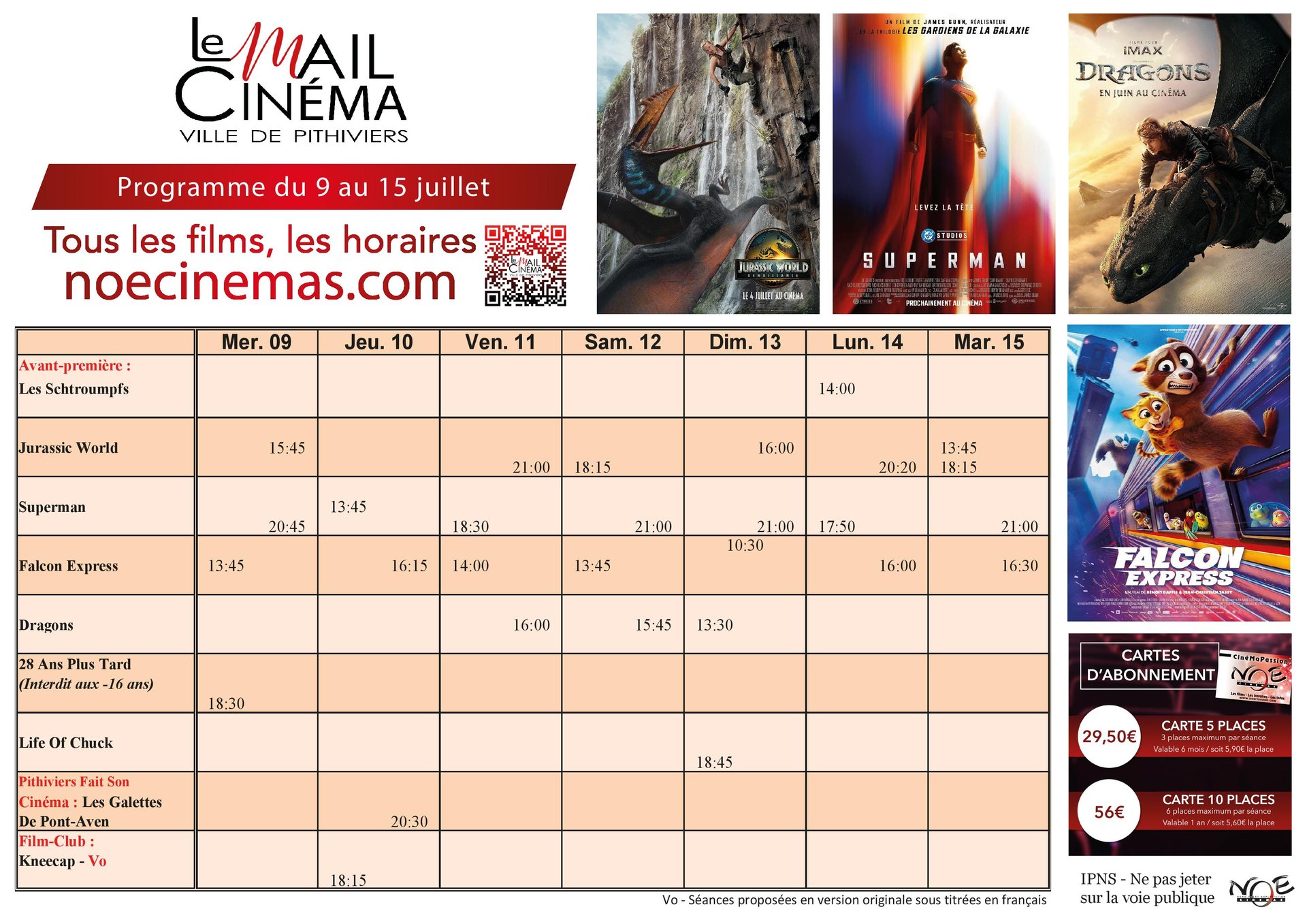 Programmation de la semaine