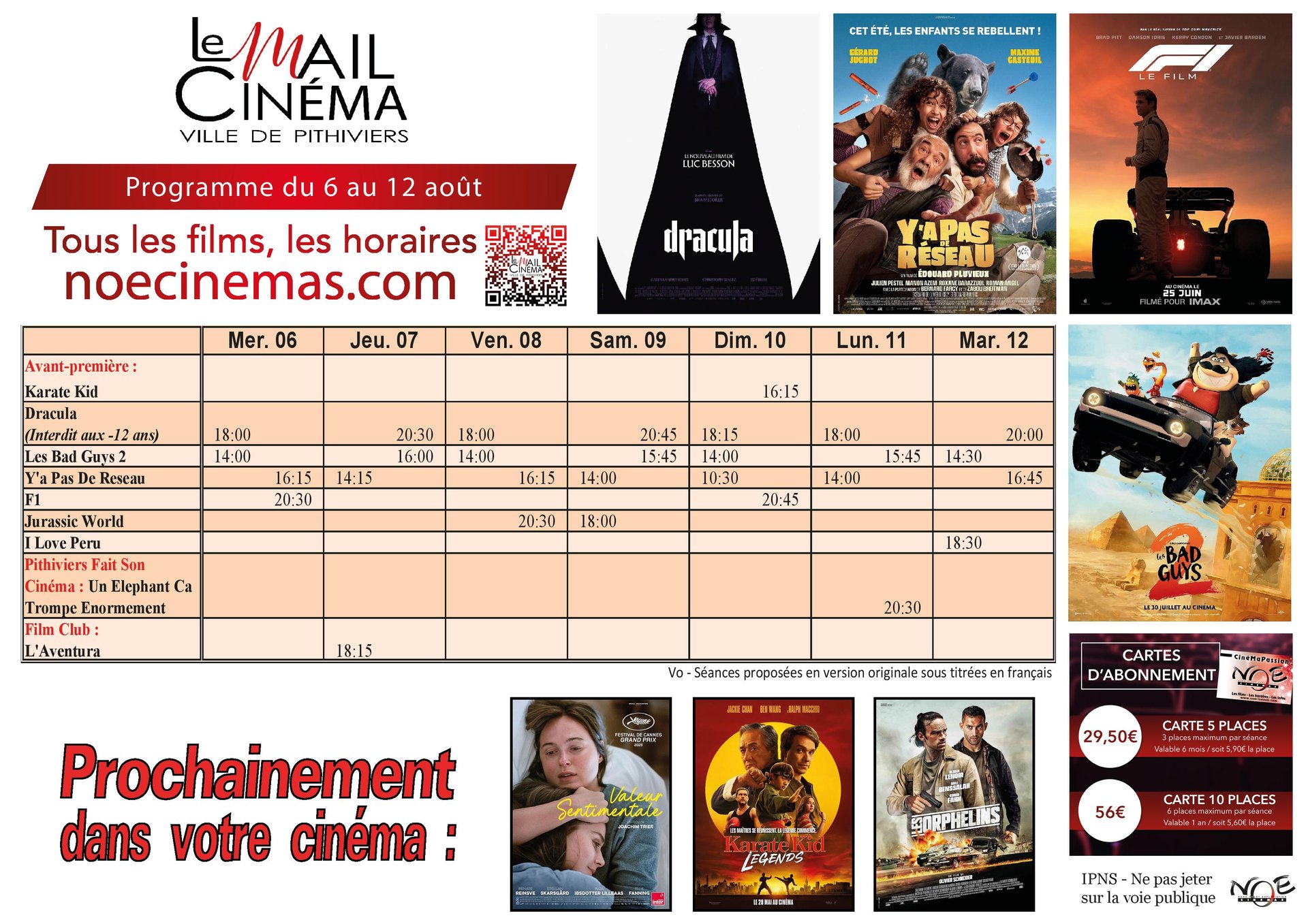 Programmation de la semaine