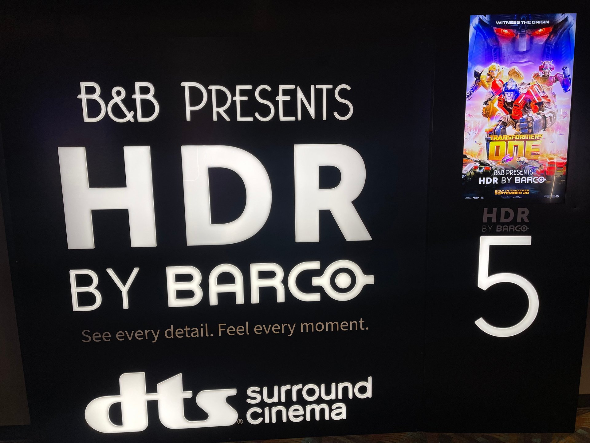 B&B presents HDR by Barco with DTS Surround Sound