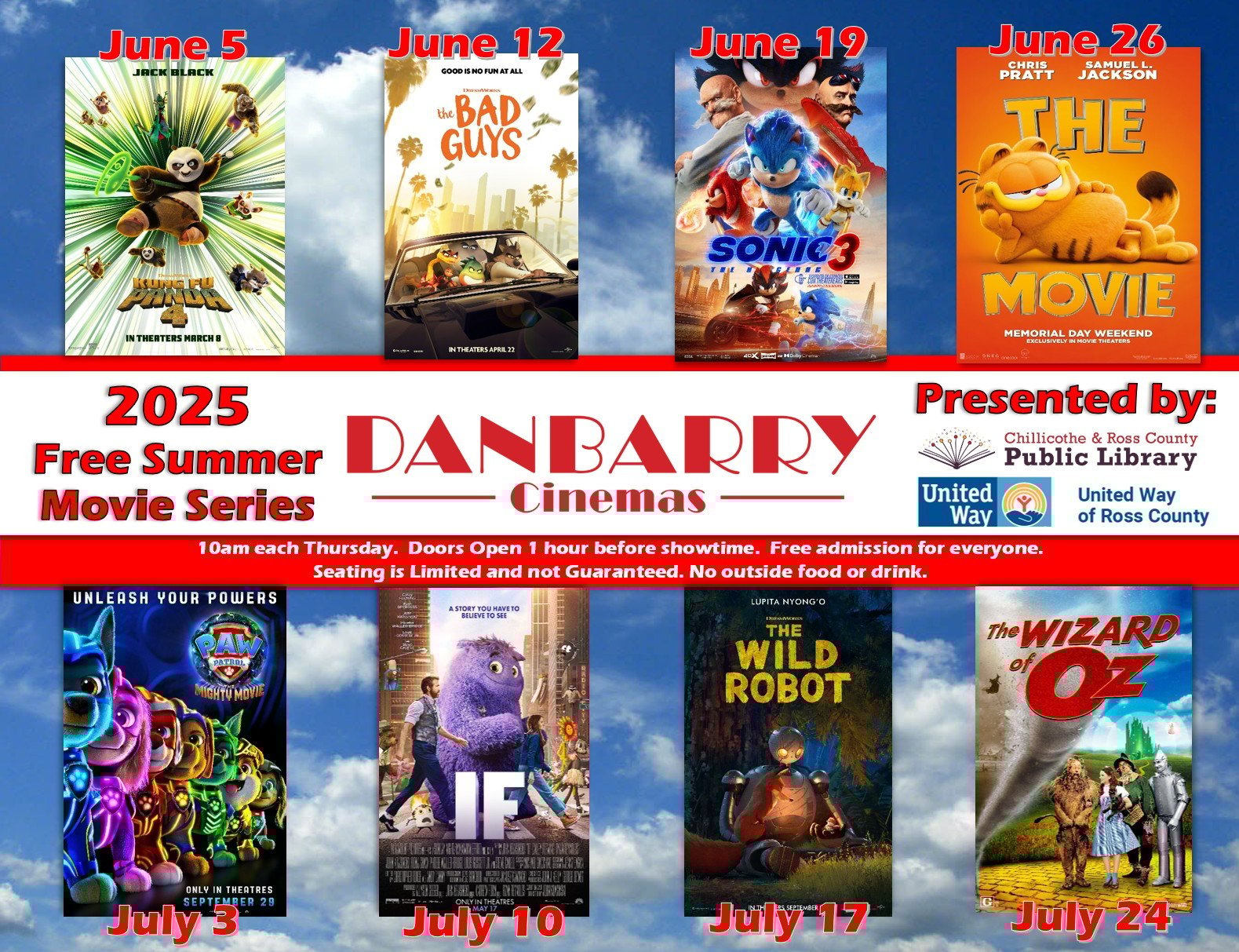 2025 Free Summer Movie Flyer