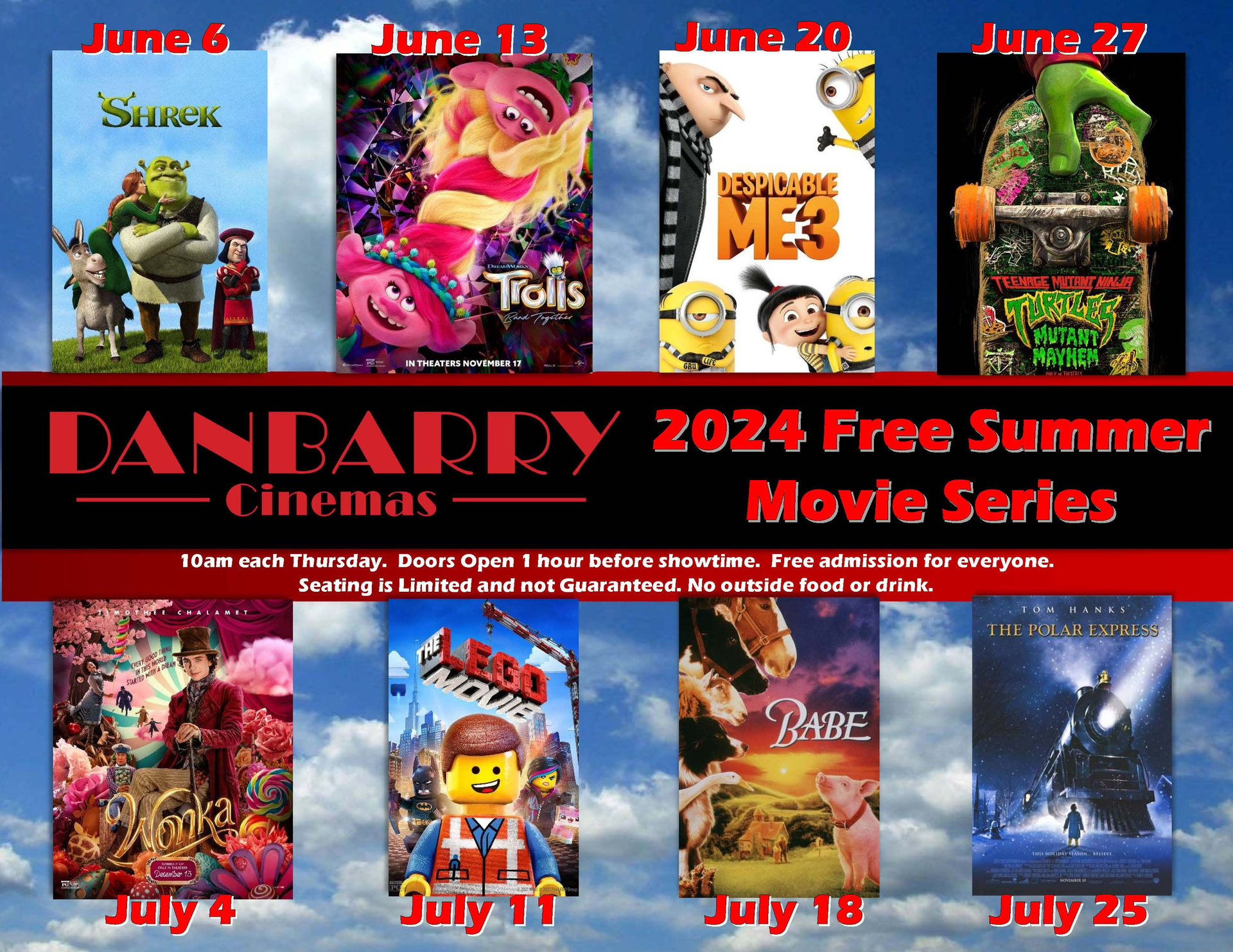2024 Free Summer Movie Flyer