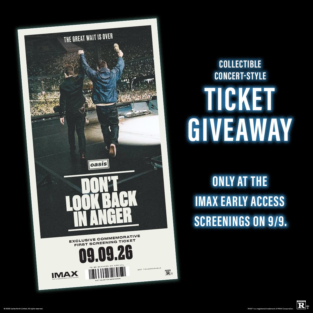 OASIS: DON'T LOOK BACK IN ANGER IMAX EA Collector's Ticket